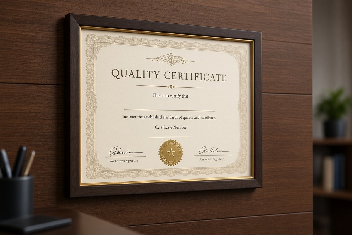 ISO 9001 aligned quality system